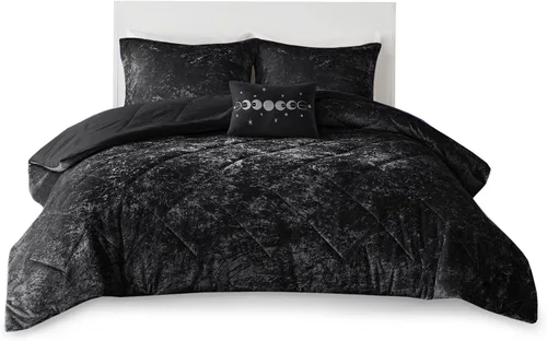 Vista 21 de Intelligent Design Juego de edredón de terciopelo para cama individual, reversible, para todas las estaciones, edredón acolchado con diamantes