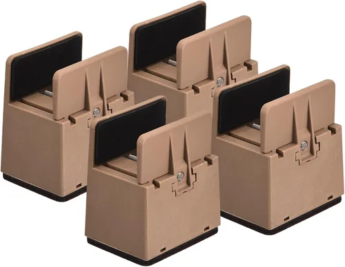 Vista 11 de uxcell Elevadores de cama de 2 pulgadas con abrazadera de tornillo ajustable, 4 elevadores de muebles para cama, escritorio, sofá, mesa, apto