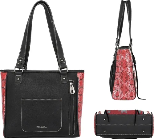 Vista 3 de Montana West Aztec Tapestry Collection - Bolso de mano oculto para mujer