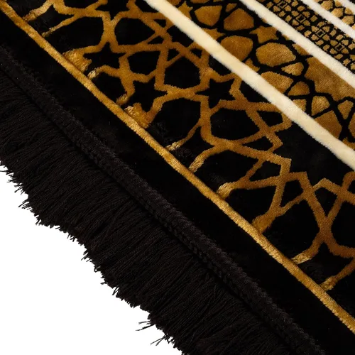 Vista 6 de Modefa Alfombra de oración islámica turca, cómoda alfombra de oración musulmana para hombres y mujeres, alfombra de terciopelo suave Janamaz