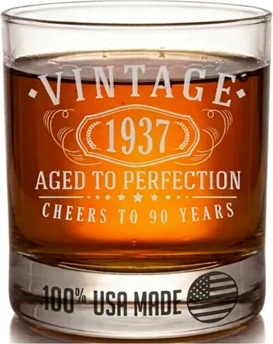 Vista 15 de Vintage 2005 Grabado 11oz Whisky Glass 21st Birthday Regalos para él ella 2-Claro