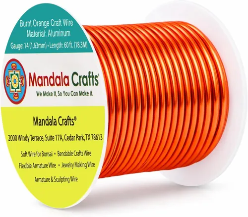 Vista 382 de Mandala Crafts - Alambre de aluminio anodizado de calibre 22 para hacer joyas - 137.2 m de alambre flexible surtido y coloreado - Doble para bonsái
