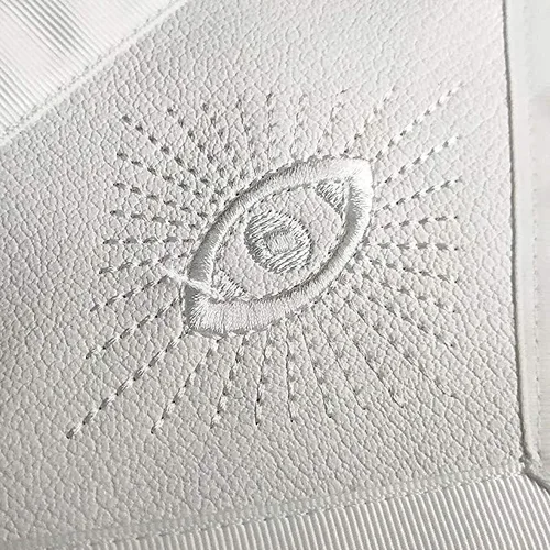 Vista 4 de blanco (Master Mason White Embroidered Delantal White Ribbon), Blanco
