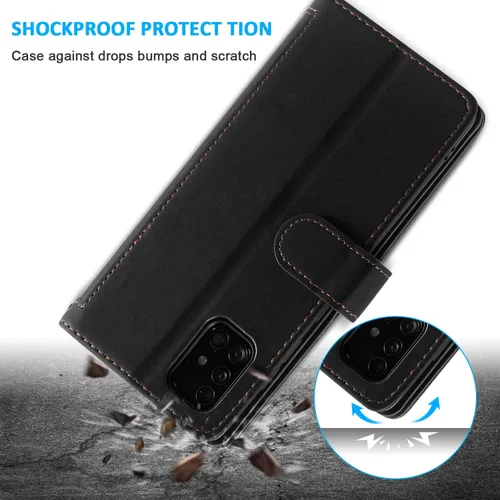 Vista 5 de UEEBAI Funda tipo cartera para Samsung Galaxy S9 Plus, Retro 9 ranuras para tarjetero con cremallera, bolsillo de piel sintética, cierre magnético