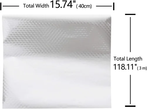 Vista 7 de VEELIKE Pegatinas de papel pintado a prueba de aceite, impermeables, de acero inoxidable, autoadhesivas, impermeables, de aluminio, para estufas