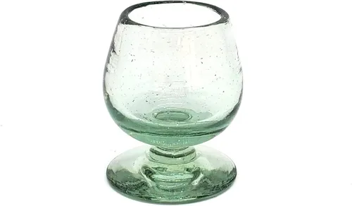 Vista 19 de Clear Blown - Juego de 6 vasos de 10 onzas, cristalería mexicana hecha a mano, vidrio reciclado, sin plomo ni toxinas (mezclador)