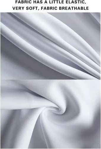Vista 7 de Memoriesea - Vestido de tubo entallado para mujer, diseño de mangas cortas acampanadas con volantes, largo por debajo de la rodilla