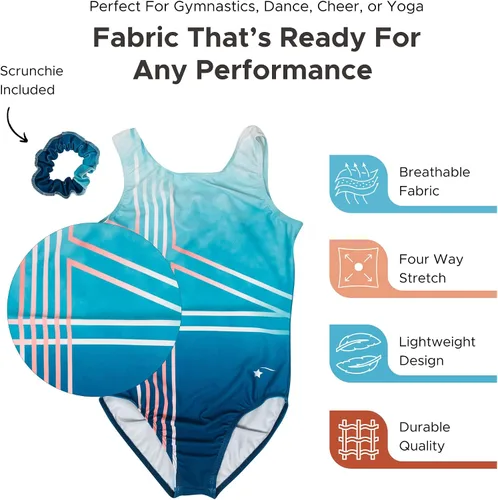 Vista 46 de Destira Premium Closed Back Gymnastics Leotards for Girls - Snug Performance Fit (Size Up for Comfort), GIRLS/CHILD Sizes