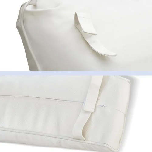 Vista 5 de Cojín de repuesto reclinable para interiores y exteriores, para muebles de patio silla sofá, cojín lavable para asiento profundo, protección UV Beige