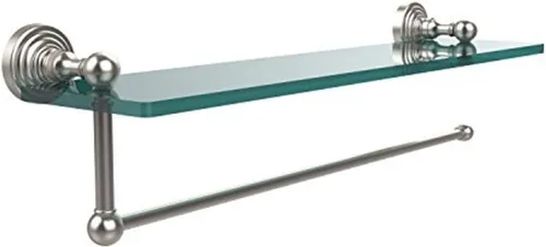 Vista 10 de Allied Brass WP-1PT/16-SBR Waverly Place Collection - Toallero de papel con estante de vidrio de 16 pulgadas, latón satinado