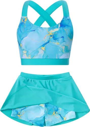Vista 8 de Traje de baño para niñas de 2 piezas con pantalones cortos con Alania Floral