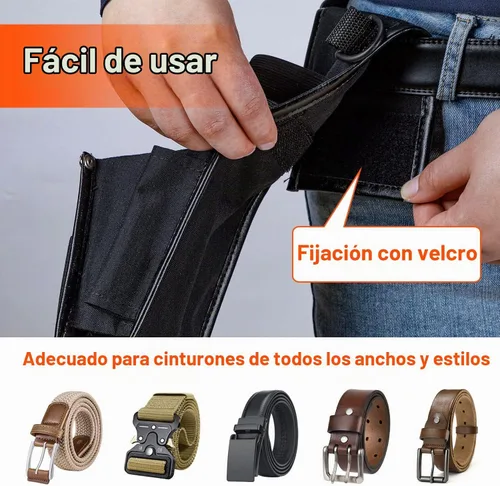 Vista 5 de Bolsa para cinturón de cuña de tala, ajustable para varios cinturones, bolsa de cuña de tala de árboles para cortar árboles Negro