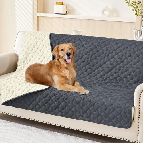 Vista 115 de Smiry Funda Impermeable para Cama de Perro Manta para Mascotas, Manta Suave y Lavable para Perros para Muebles Cama Sofá Sofá Reversible, a Cuadros