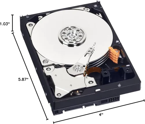 Vista 2 de Western Digital Disco duro interno WD de 500 GB para PC azul - 5400 RPM, SATA 6 Gb/s, caché de 64 MB, 3.5" - WD5000AZRZ