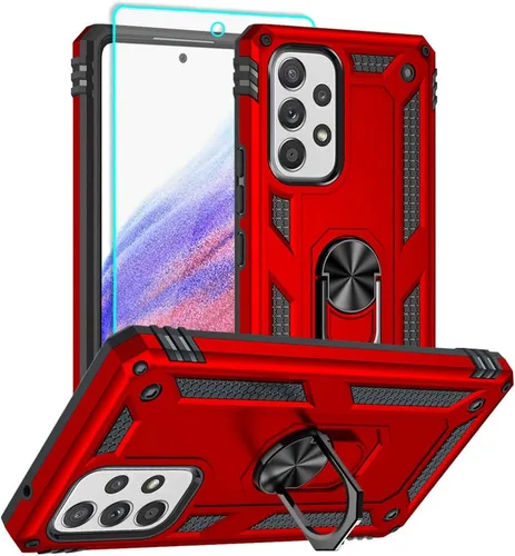 Vista 10 de Funda para Samsung A53 5G, Galaxy A53 5G con protector de pantalla, protección de cuerpo completo, funda de goma duradera para Samsung Galaxy A53