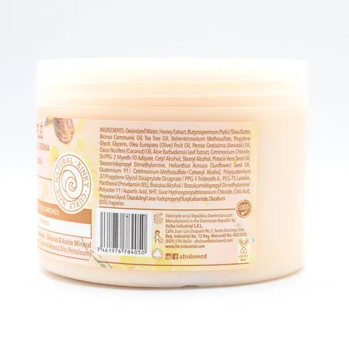 Vista 2 de Afro Love Hair Soufflé 16 oz – Mascarilla hidratante profunda para el cabello con miel cruda, manteca de karité y aceite de ricino – Hidratación
