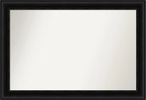 Vista 134 de Amanti Art Espejo personalizado, espejo de baño negro puente, espejo de pared o espejo de tocador de baño sobre el fregadero (26 x 26 pulgadas)