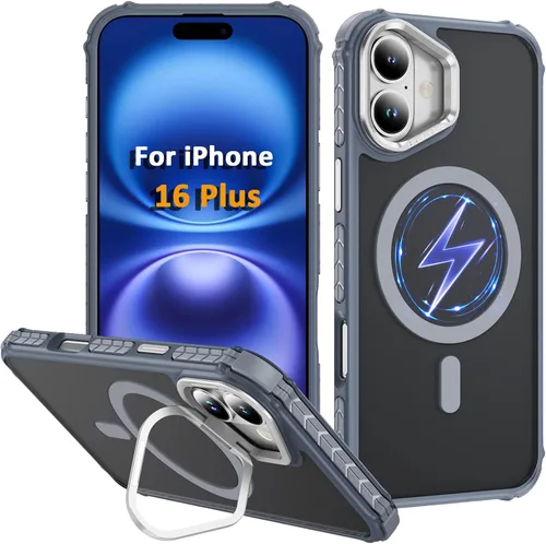 Vista 37 de Funda KETGII para iPhone 13, para iPhone 14, compatible con MagSafe, carga inalámbrica, resistente, a prueba de golpes, pata ajustable, delgada