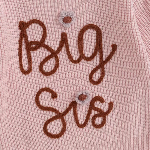 Vista 26 de VISGOGO Suéter a juego para hermanitas grandes y pequeñas, ropa de una sola pieza