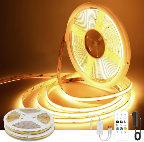 Vista 14 de Pandery Tira de LED COB, Tira de Luces LED 1M/3.28ft, Tiras LED Regulables por Toque, CRI90+, Luz COB LED Blanca Cálida 2700K, 960LEDs, Tira