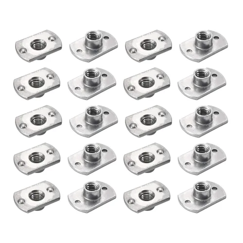 Vista 11 de MroMax Tuercas de soldadura, M6 Tab Base UNC Tornillo de máquina de acero al carbono 2 Proyección Plata 10Pcs