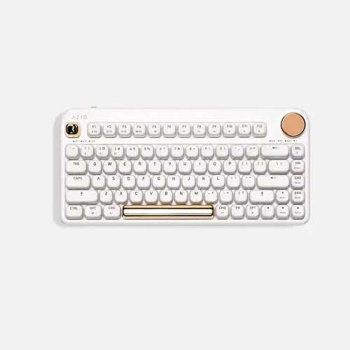 Vista 6 de Azio IZO Teclado mecánico inalámbrico BT5/USB para PC y Mac, Rosa Barroca