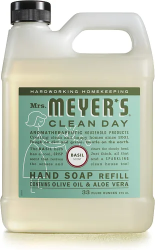 Vista 3 de Mrs. Meyer's Clean Day Repuesto de jabón líquido para manos, 33 onzas líquidas (paquete de 2)