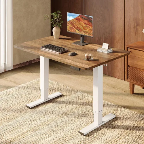 Vista 21 de SANODESK - Escritorio eléctrico ergonómico ajustable de altura grande de 71 Marco extendido blanco/parte superior blanca