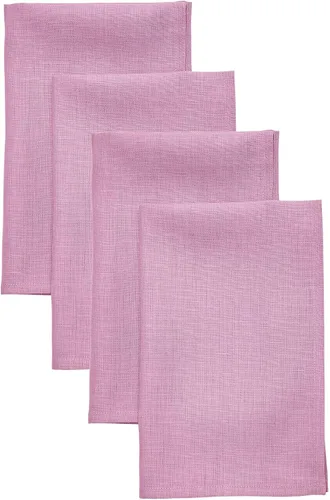 Vista 105 de Solino Home Juego de 4 manteles individuales blancos de 100 % lino puro de 14 x 14 pulgadas para invierno, San Valentín, primavera, Pascua, Fete