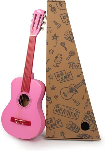 Vista 6 de Guitarra acústica de cuerdas de metal de 30 pulgadas, regalo para niñas, juguetes musicales para niños, instrumento musical (negro-2)