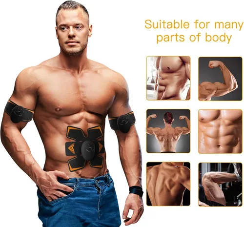 Vista 2 de Estimulador abdominal, tónico muscular/abdominal, cinturón estimulante, dispositivo de entrenamiento para músculos, inalámbrico portátil