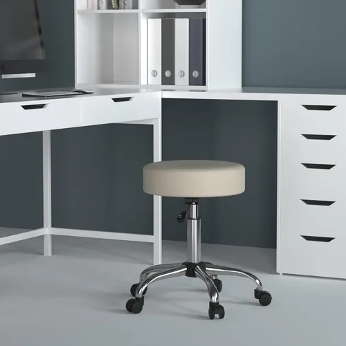 Vista 2 de Taburete médico Boss Office Products, cómodo, en color beige, Madera, Beige