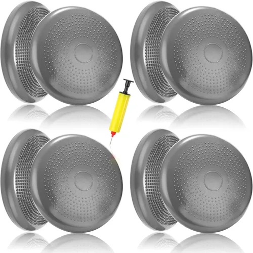 Vista 8 de Jerify 4 Piezas Cojín de Equilibrio Inflable Flexible para Asiento Oscilante, Almohadilla de Equilibrio de Estabilidad, Disco de Equilibrio, Asiento