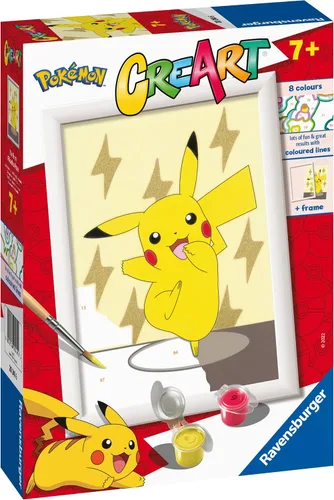 Vista 2 de Ravensburger CreArt Pokemon - Kits de pintura por números para niños y adultos a partir de 7 años, juego de manualidades para niños