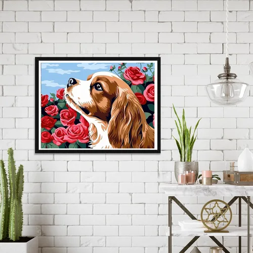 Vista 3 de Wergund - Kit de pintura de diamantes para perros y animales, kits de pintura de diamantes para adultos y niños, bordado de diamantes de imitación