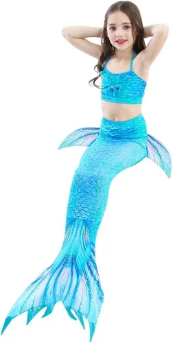 Vista 6 de Bnineteenteam - Bañador para niña con diseño de sirena