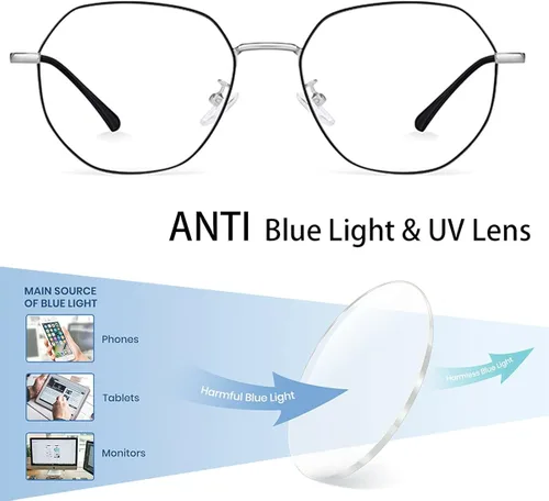 Vista 2 de AMApart - Gafas de luz azul para mujeres adolescentes y niñas