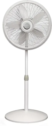 Vista 8 de Ventilador de pedestal oscilante Lasko - Ventilador Lasko con altura ajustable y 3 velocidades de enfriamiento, portátil, 18 pulgadas, color blanco