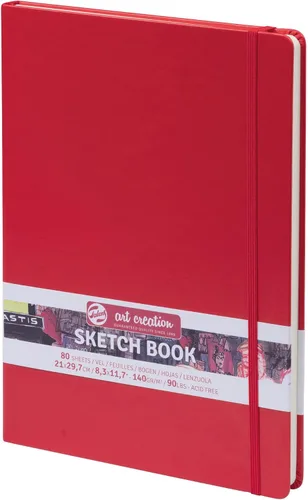 Vista 12 de Cuaderno de bocetos Talens Art Creation rojo 12X12 cm, 140 gramos