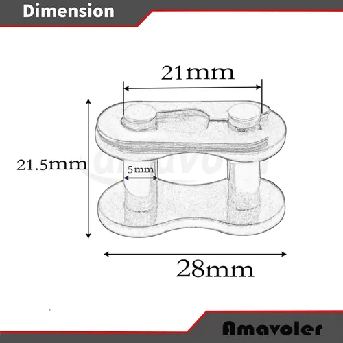 Vista 2 de Cadena de transmisión 530 de repuesto para ATV, cuatrimoto, scooter, motocicleta, Go Kart, ciclomotor, Pit Dirt Pocket Racing Bike Triumph Yamaha