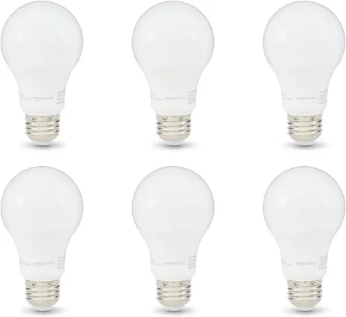 Vista 17 de Amazon Basics - Bombillas LED, eficientes energéticamente 6 W, equivalente a 40 vatios, base estándar E26, 2700 K, regulable, 10,000 horas