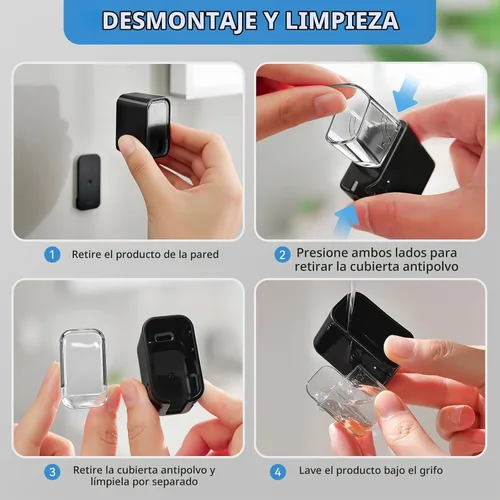Vista 6 de MOPMS Soportes para cepillos de dientes de una sola ranura montados en la negro - 1pc