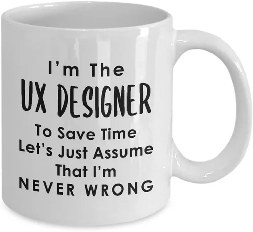 Vista 2 de Im the UX Designer Coffee Mug Tea Cup - Gifts for User Experience UI User Interface Design Artist Team Dept Graphic Digital Multimedia Creative