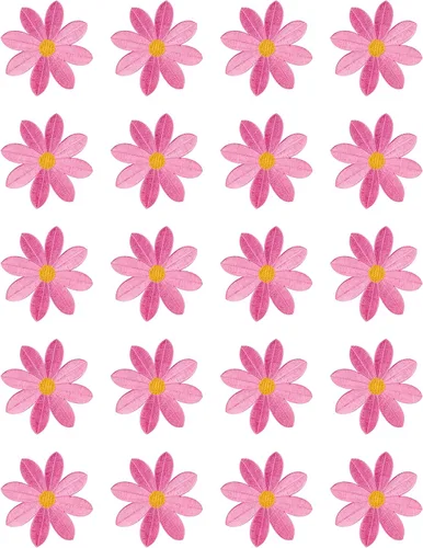 Vista 15 de 20 piezas de 2.7 pulgadas de margaritas grandes de hierro bordados con apliques florales para ropa, cortina, almohada, manta, adornos, zapatos