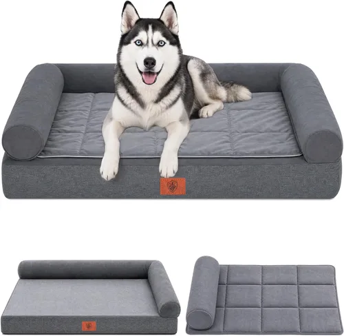 Vista 37 de GTPLAYER Dog Bed, Egg-Crate Foam Pressure Relief with Waterproof Washable Pet Bed 23.6" with 2-in-1 Cooling/Warming Pad, Non-Slip Bottom, Detachable