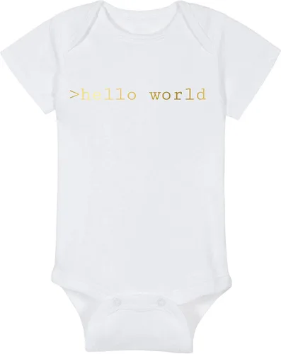 Vista 31 de >hello world - Techie Baby Onesie - Sombrero - Manta - Combinaciones de paquete de babero