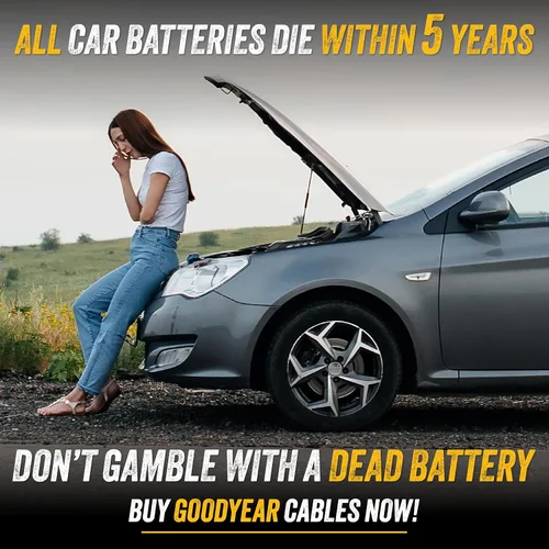 Vista 6 de GOODYEAR Cables de puente para trabajo pesado para batería de automóvil – Cables de refuerzo de calibre 2 de 16 pies con estuche de transporte