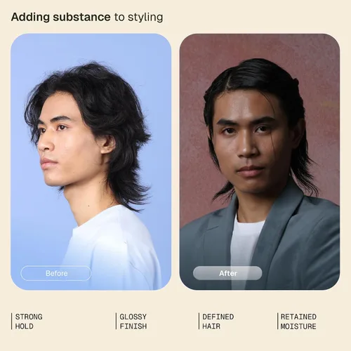Vista 4 de Arata Gel para el cabello totalmente natural para peinar, dar forma y nutrición de estudio, aspecto húmedo de fijación fuerte para hombres