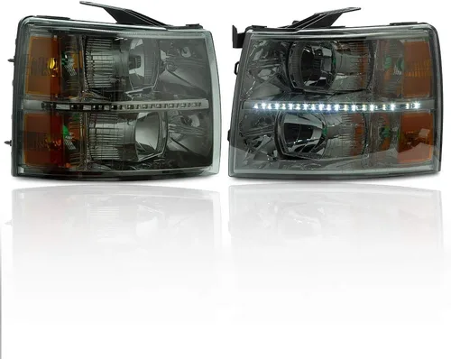Vista 31 de G-PLUS Conjunto de faros, compatible con Chevy Silverado 2007 2008 2009 2010 2011 2012 2013 2014 Chevy Silverado parachoques faro, lente