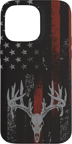 Vista 21 de Funda para iPhone 16 con la bandera americana de cola blanca ciervo Buck Hunting USA FLAG Hunter